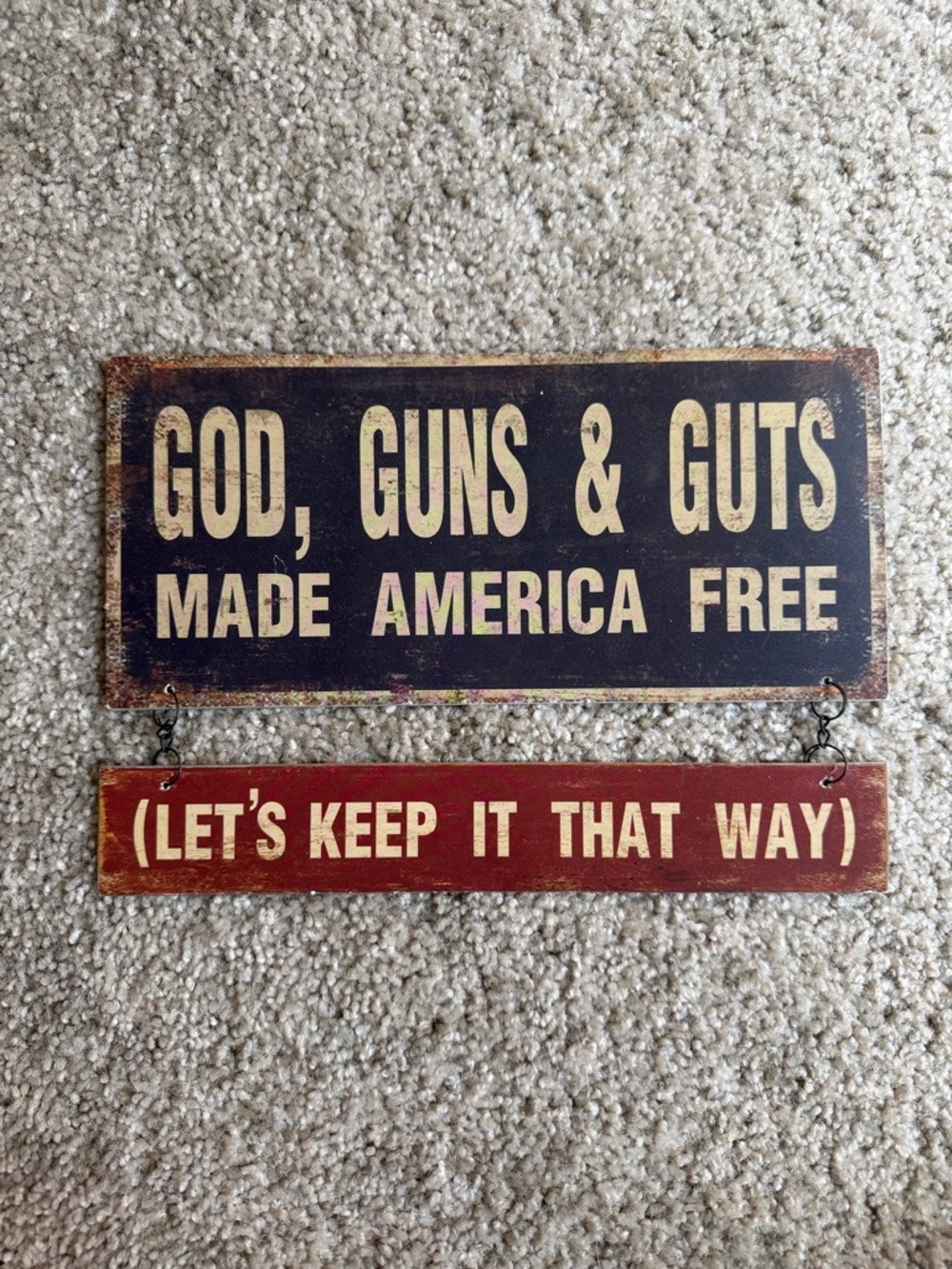 Patriotic Rustic Wall Sign